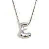 Moda Europeia e Americana Simples Nicho Personalidade Hip Hop Explosões Colar Aço Inoxidável Banhado a Ouro 18K Colar com Letras Bolha para Mulheres