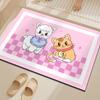 Tapete de Chão para Banheiro Desenho Animado Lama de Diatomáceas Absorvente de Água Secagem Rápida Capacho Banheiro Vaso Sanitário Antiderrapante Tapete para Pés Tapete Personalizado com Fotos