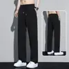 Pantalones de Seda de Hielo para Hombre Pantalones Largos Holgados Pierna Recta Marca de Moda Pantalones Casuales Verano para Hombre Delgados Transpirables de Secado Rápido Pantalones Deportivos