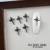 Acessórios para Unhas em Formato de Cruz Mais Vendidos, Pedras Strass Populares de Liga para Nail Art, Decorações de Unhas Versáteis Estilo Retro Doce-Cool Europeu e Americano