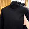 Suéter de punto moderno estilo 'old money', cuello redondo, mangas largas, moda otoño/invierno para hombre, capa base versátil, disponible para dropshipping