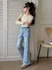 Pantalones para Niñas Primavera y Otoño 2025 Nuevos Jeans de Otoño para Niños Pantalones Acampanados para Niña Grande Pantalones Elegantes de Micro-Campana