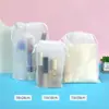 Bolsa con Cordón Frosted de CPE, Bolsa de Almacenamiento para Viaje, Bolsa a Prueba de Polvo para Ropa y Zapatos, Bolsa de Embalaje de Plástico con Cordón al por Mayor