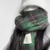 Bufanda Nueva para Mujer Invierno Estilo Japonés y Coreano Combinación Total Cuadros Cálida Engrosada Bufanda para Pareja Estudiante Moderna Sensación de Alta Gama Chal