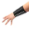 Pulsera Personalizada Punk Remaches Metálicos Pulsera de Cuero Genuino Pulsera para Actuación Rockera Suministro Transfronterizo