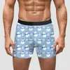 Aliexpress Amazon Regalo Navideño Transfronterizo Año Nuevo Ropa Interior para Hombre Pantalones Cortos de Seda de Leche de Cintura Media Alta Elásticos Transpirables