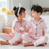 Pijamas de Verano para Niños al por Mayor Finos de Seda Artificial Pantalones Cortos Ropa Infantil Niños y Niñas Pantalones Cortos Ropa de Casa