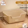 Caixa de Areia para Gatos Extra Grande Espessa com Design Semifechado para Evitar Salpicos de Areia, Adequada para Filhotes, Suprimentos Domésticos para Animais de Estimação