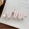 Presilha de Cabelo Pérola Estilo Francês Coreana, Presilha de Cabelo Faixa de Cabeça Versátil com Laço da Moda, Presilha de Tubarão, Presilha para Franja, Acessório de Cabelo, Acessório de Cabeça para Mulheres