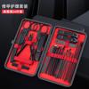 Set de Cortauñas en Stock, Set Completo Negro de 24 Piezas, Tijeras para Uñas, Limpiador de Oídos, Pinzas para Cutícula, Herramientas para Pedicura, Cortador Angulado