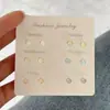 Pendientes de cuentas translúcidas de colores para verano, diseño simple y compacto, ear cuffs frescos, dulces, modernos y versátiles