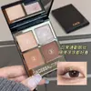 CACE Nueva Paleta de Sombras de Ojos Negra Dorada de Cuatro Colores Perlescente Mate Sistema de Colores Tierra Desarrollo de Color Sin Polvo Suelto Maquillaje Chicas