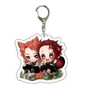 Chaveiro Atacado Demon Slayer Mercadoria de Anime Pingente Dupla Face em Acrílico Bem-vindo a Nos Enviar Seu Design para Placas de Suporte