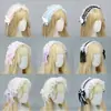 Diadema de Encaje con Lazo Hecha a Mano Estilo Japonés Pinza para el Cabello de Niña Lolita Suave Lindo Accesorio para el Cabello Bidimensional Adorno para el Cabello de Niña Linda
