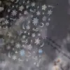 Adesivos para Manicure Tomoni Shell Light Inverno Natal Gelo Adesivos Transparentes para Unha Suéter Floco de Neve Adesivos Auxiliares para Manicure