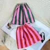 Bolsa de Algodón Rayado de Algodón Puro con Cordón y Bolsillo, Bolsa Plana de Algodón con Cordón, Bolsa de Empaque a Prueba de Polvo para Regalo, Personalizada por el Fabricante