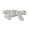 S925 plata pura maciza con incrustaciones de diamantes exquisito colgante de lazo espaciador para pulsera de perlas DIY collar accesorios de joyería de plata