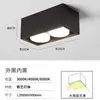Holofote LED de sobrepor, luz de sala de estar de espectro total, sem fonte de luz principal, fonte de luz substituível GX5.3, iluminação de quarto montada no teto