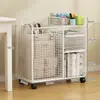 Prateleira de Armazenamento para Mochila Estante de Livros Sob a Mesa Caixa de Armazenamento de Livros de Chão Caixa Organizadora de Livros para Estudante ao Lado da Mesa Móvel