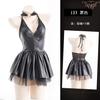 Ropa Interior Sexy para Mujer Falda Sexy de Cuello de PU Deviruchi COS Uniforme Japonés Secundario Puro Deseo Chica Picante Traje