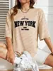 1968's New York es una colección de camisetas cotidianas extragrandes para mujeres jóvenes, camisetas creativas de calle y ropa informal personalizada.