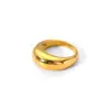 Anillo de acero inoxidable de red transfronteriza estilo INS, anillo geométrico ajustable, anillo de acero de titanio electrochapado en horno de 18K, venta al por mayor