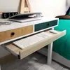 Mesa de Computador Bandeja para Teclado Acessórios para Mesa de Computador Bandeja de Madeira Pendurada Trilho de Duas Seções Deslizante Bandeja para Teclado