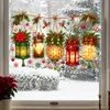 Pegatina Navideña para Ventana Calcetín Navideño Pegatina para Puerta de Cristal Sin Adhesivo Venta al por Mayor Transfronteriza Decoración de Pared Pegatina de Pared Película Transparente Electrostática