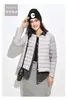 2026 nueva chaqueta ligera de plumón forro interior mujer corta cuello redondo acanalada ligera invierno moda chaqueta interior