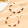 Pulseira de Joia para Mulheres Versátil Linha X Pintura a Óleo Joias de Mão Venda Quente Transfronteiriça Simples e de Alto Padrão