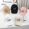 Nova Touca de Rede com Letras Bordadas, Boné de Baseball para Mulheres, Versão Coreana para Primavera e Verão, Versátil, Emagrecimento Facial, Boné Aba Reta tipo Bico de Pato para Homens