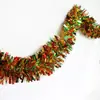 Fita decorativa de lantejoulas de Natal densa de 9cm para arranjos de festas de fim de ano transfronteiriças, guirlanda dupla cor vermelho e verde em dourado, vermelho e verde