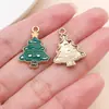 Colgantes de aleación navideños con goteo de aceite hombre de jengibre muñeco de nieve Papá Noel campana adornos de regalo accesorios para joyería DIY
