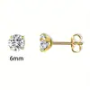 Brincos Europeus e Americanos Transfronteiriços em estoque Zircônia de Garra Quatro Pontas Peça Única Brincos com Fecho Borboleta de Aço Inoxidável Brincos de Piercing Conjunto de Brincos