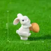 Figura de conejo de Pascua miniatura transfronteriza, perfecta para paisajismo de jardines, decoraciones DIY, adornos colgantes y piezas decorativas pequeñas