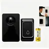 Timbre de puerta digital con enchufe de CC, sin pilas, impermeable, con flash, uno a uno, código no serial, localizador de timbre de puerta inalámbrico para personas mayores