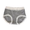 Ropa interior de algodón francés para niñas mujeres otoño e invierno algodón 7A antibacteriano entrepierna extendida señoras cintura viento puro talla grande venta al por mayor