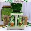 Comercio transfronterizo de nuevos productos. Decoración Día de San Patricio Enano Muñeco Rudolph Sombrero Verde Festival Muñeco Sin Rostro Adornos