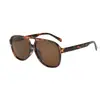 Gafas de Sol Estilo Aviador para Mujer Gafas de Moda Transfronterizas Europeas y Americanas Estampado de Leopardo Montura Grande Anti-UV Gafas de Sol Personalizadas para Hombre