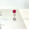 Pendientes Colgantes Pequeños Redondos de Circonita de Aleación de Titanio F-136 Pendientes de Labio de Titanio G23 con Rosca Interna Joyería para Piercing