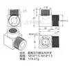 Conector de acero inoxidable 304 engrosado de alta presión de doble rosca interna y externa en ángulo recto CNC de acero inoxidable 304