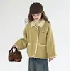Tutu Elefantito Ropa Infantil Chaqueta para Niñas 2026 Otoño/Invierno Nueva Chaqueta Casual Acolchada de Lana de Cordero con Parches