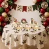 Faixa de aniversário temática de Natal estilo americano retrô transfronteiriça com elementos de boneco de neve, faixa de festa, topo de bolo e enfeites decorativos