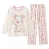 Pijama para niñas 2026 nuevo conjunto de primavera y otoño de algodón puro de manga larga elegante moderno para niña grande ropa de casa