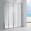 Polea Personalizada Dos Fijas Dos Deslizantes Puerta de Ducha Venta al por Mayor Acero Inoxidable 304 Rueda Colgante Mampara de Puerta de Baño