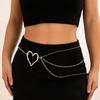 Europa e Estados Unidos personalidade transfronteiriça ins exagerado amor forma cadeia de cintura simples bodychain borla fina cadeia cadeia corporal