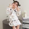 Roupão de Flanela para Meninas para Outono e Inverno, Roupão de Banho Vestível Espesso para Crianças, Pijama Fofo de Fleece para Bebês Meninas