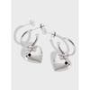 ES057 Pendientes de Plata de Ley S925 Estilo Coreano Estilo Frío INS Pendientes de Amor Bang Bang Bang Simples Pendientes de Plata para Mujer