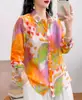 Cardigan de Ramio Puro con Estampado Digital para Mujer, Manga Larga, Talla Grande, Estilo Holgado y Delgado, Novedad Otoño 2026