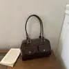Bolsa Feminina Estilo Francês Europeu Grande Capacidade Boston 2026 Novidade Outono Texturizada Simples Versátil Bolsa de Ombro de Mão